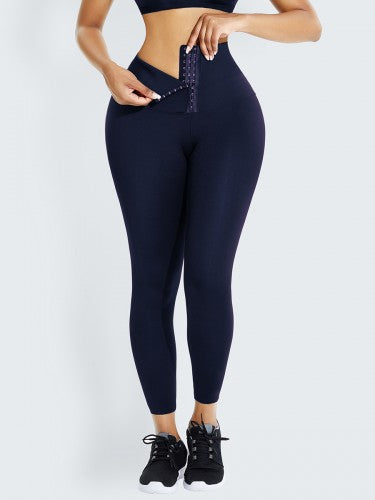 Legging ajustado efecto piel cintura elástica