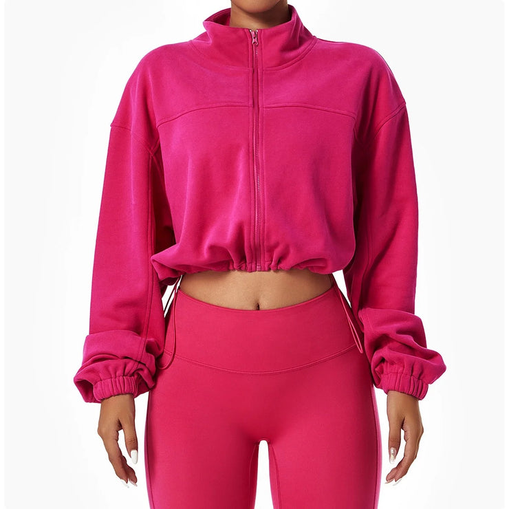 ALI “MAGENTA” CROP JACKET