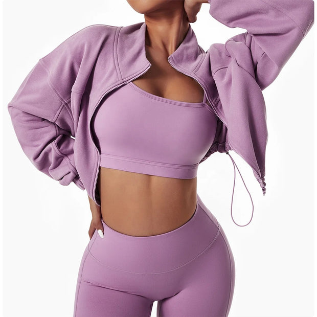 ALI “LAVENDER” CROP JACKET